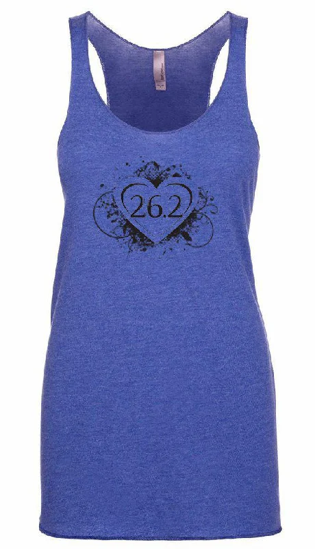 26.2 HEART Tri-Blend Racer Back Tank sexy tank top