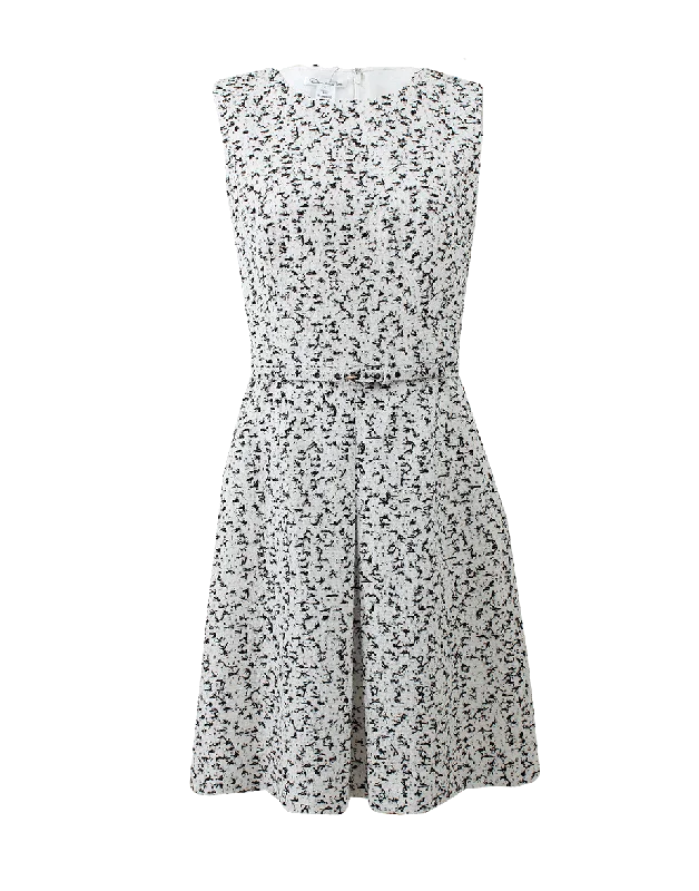 Inverted Pleat Dress Crew Neckline Sporty