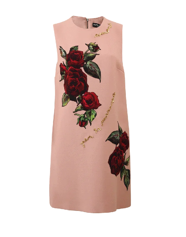 Rose Sheath Dress Tunics Cozy comfortable