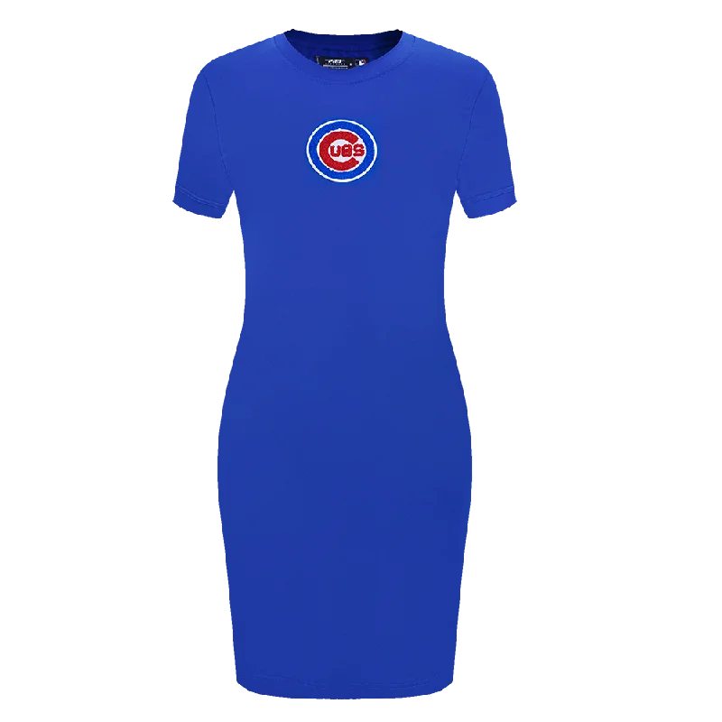 MLB CHICAGO CUBS CLASSIC WOMEN'S BODY CON DRESS (ROYAL BLUE) Tunics Fashionable trendy