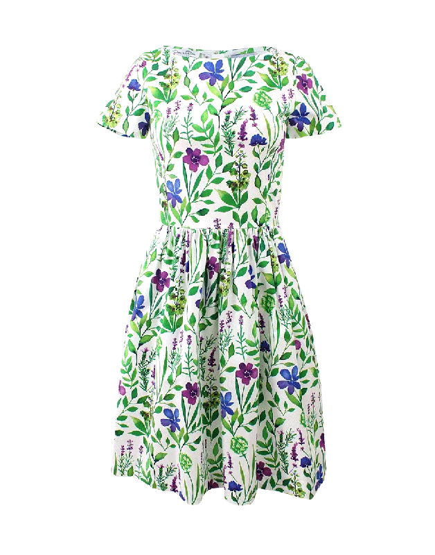 Floral Print Dress Turtleneck Neckline Stylish