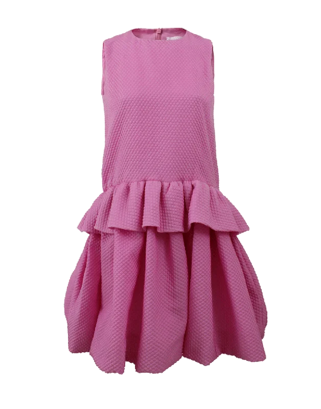 Double Ruffle Dress Tunics Leisure comfortable