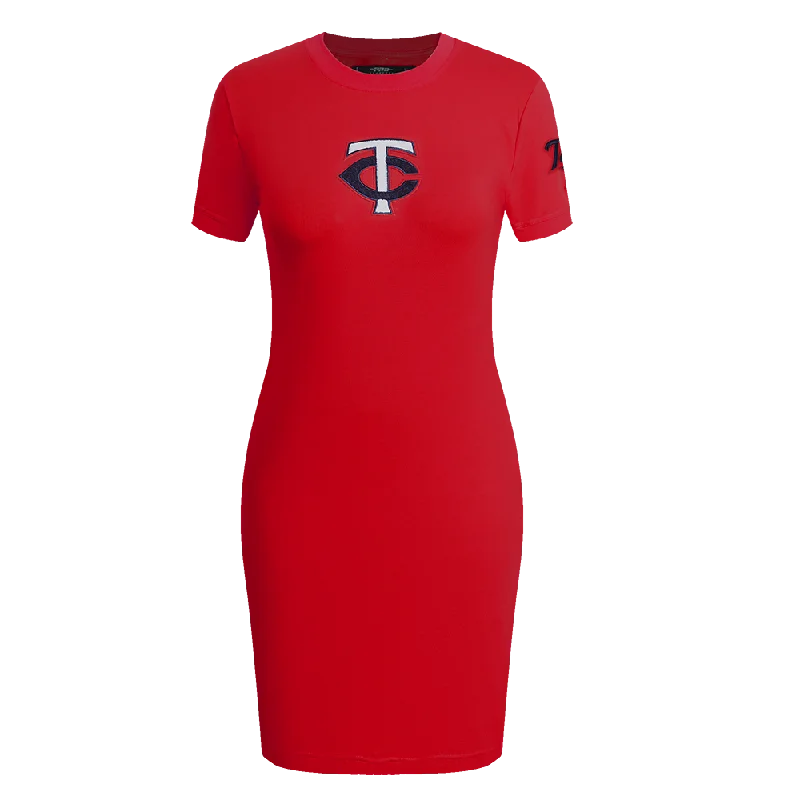 MLB MINNESOTA TWINS CLASSIC WOMEN'S BODY CON DRESS (RED) Bodycon Club Sequined