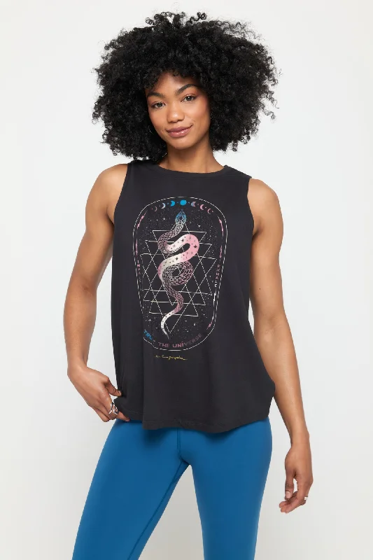 Universe Snake Jade Tank slim fit tank