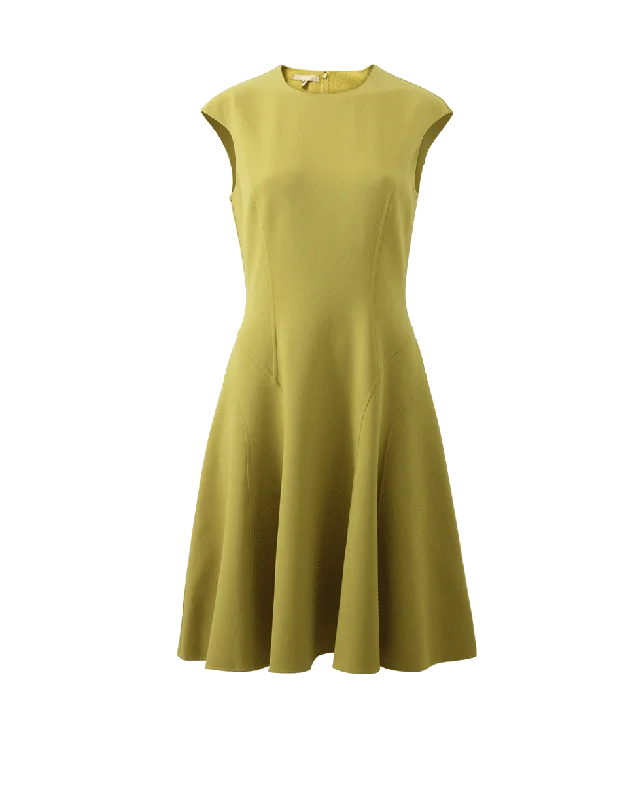 Seamed Flare Dress Tunics Fashionable chic