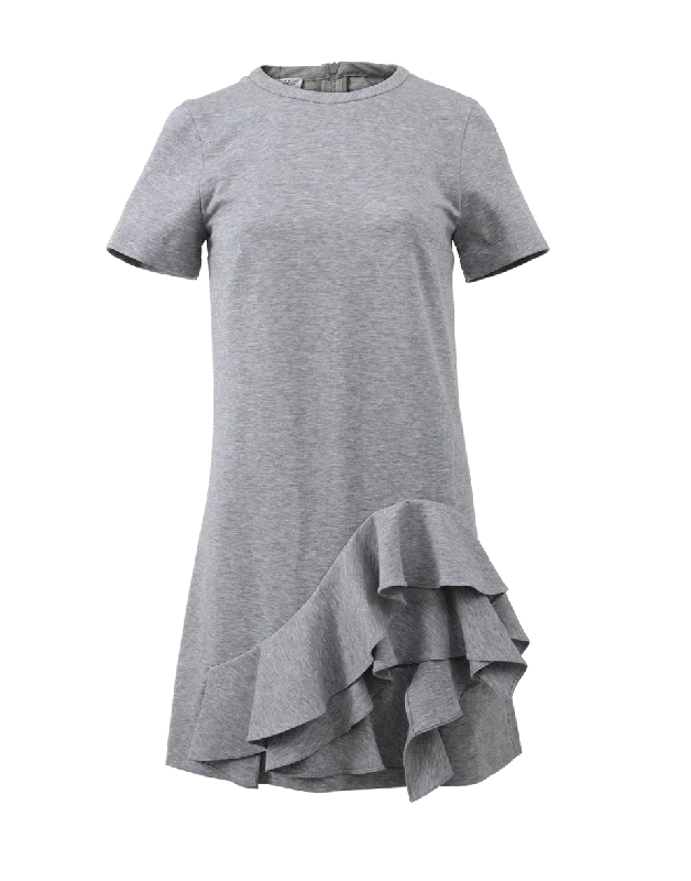 Layered Ruffle Bottom Dress Tunics Business professional