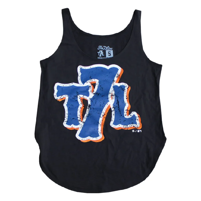 T7L Logo - Ladies Tank - BLACK mesh tank top