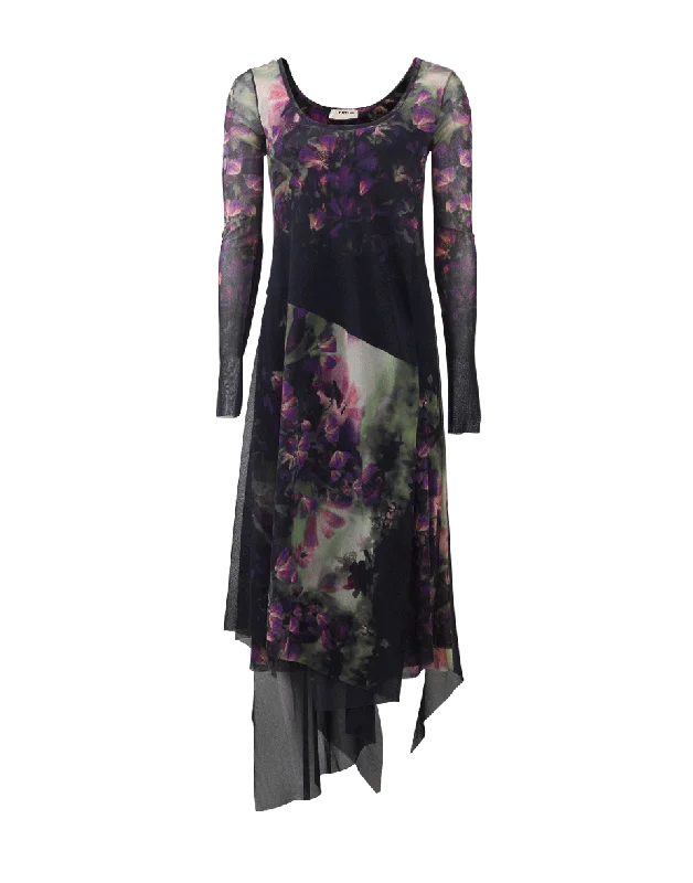 Floral Dress Tunics Print Colorful