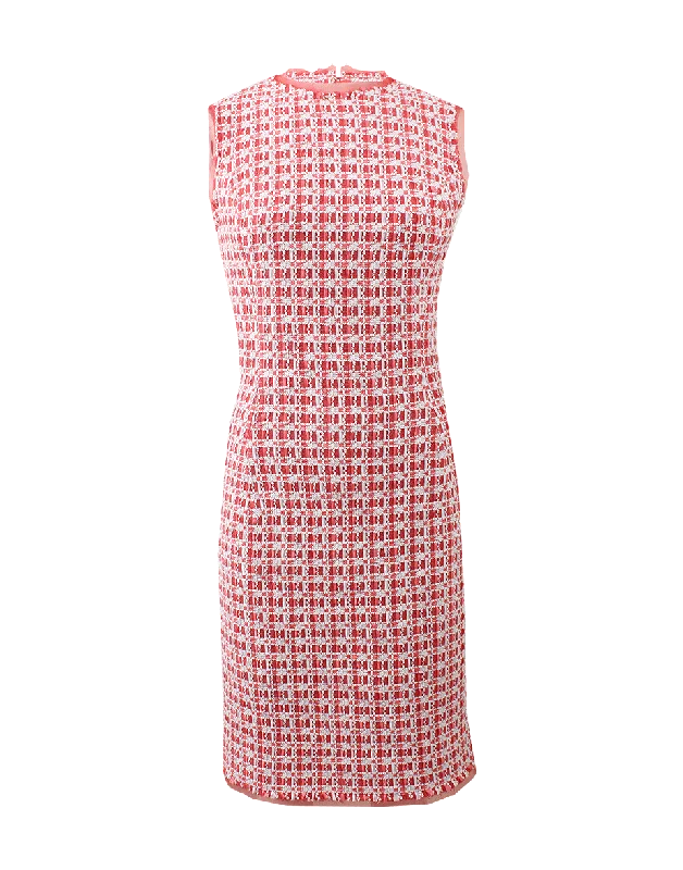 Tweed Pencil Dress sweetheart Neckline Romantic