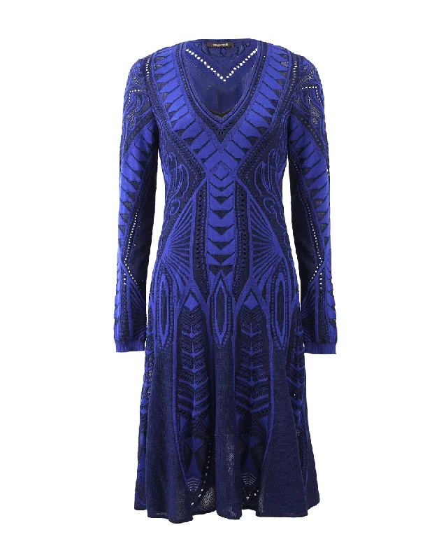 Printed Fit And Flare Dress Tunics Sophisticated sleek
