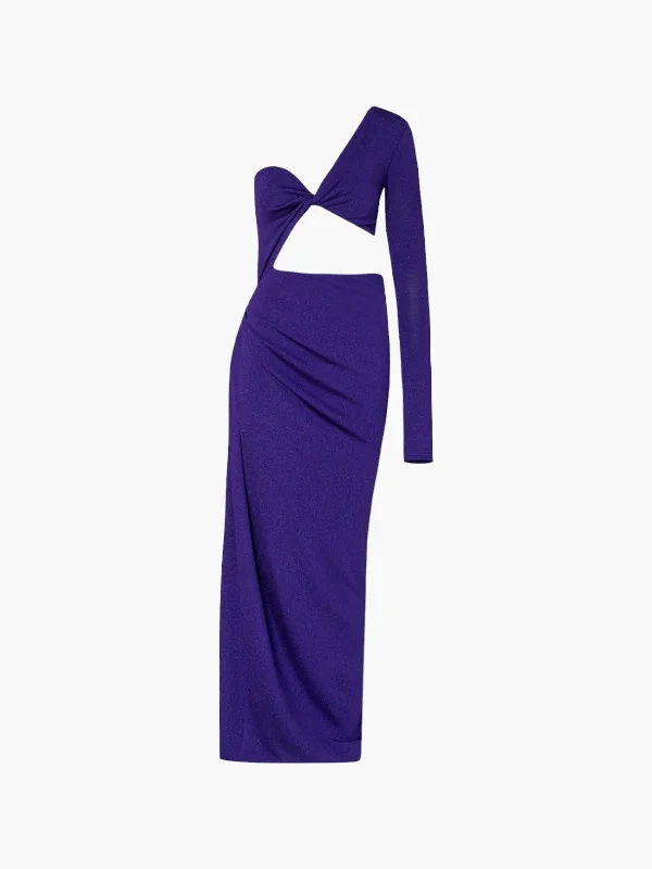 Cameron Dress | Ultra Violet Crew Neckline Sporty