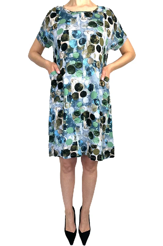 Women's Cotton Dress Green multi Print With Pockets Flattering Comfort Design Sizes XXLARGE Tunics Velvet soft Women's Cotton Dress Green multi Print With Pockets Flattering Comfort Design Sizes XXLARGE Tunics Velvet soft