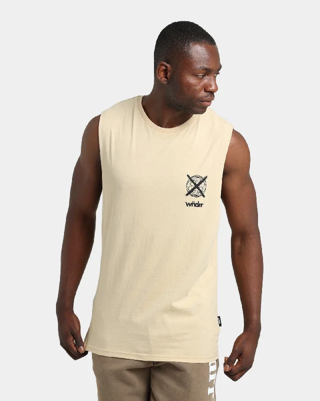 WNDRR  Pressure Muscle Tank Tan coral tank top