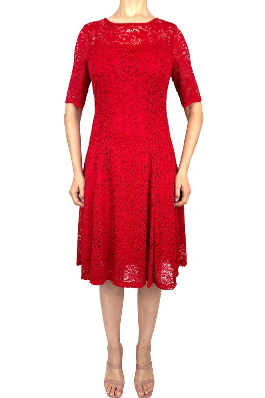 Women's Dress Red Lace Classic Flattering Dress For Special Occasion Quality Stretch lace fabnric Flattering Fit Quality Made In Canada Exclusive Yvonne marie Boutiques Cowl Neckline Elegant Women's Dress Red Lace Classic Flattering Dress For Special Occasion Quality Stretch lace fabnric Flattering Fit Quality Made In Canada Exclusive Yvonne marie Boutiques Cowl Neckline Elegant