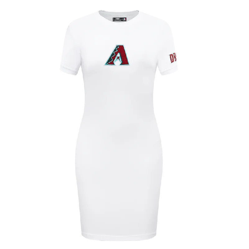 MLB ARIZONA DIAMONDBACKS CLASSIC WOMEN'S BODY CON DRESS (WHITE) Tunics Luxurious high-end