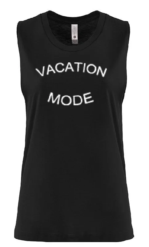 VACATION MODE Workout Muscle Tank playful tank top