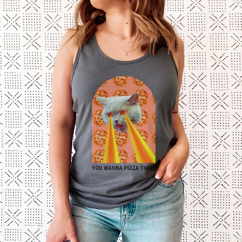 You Wanna Pizza This Cat Women's Ideal Racerback Tank crossback tank top