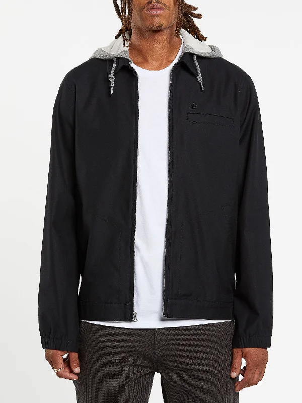 Warren Jacket - Black Nylon Jacket Polyester Jacket Spandex Jacket