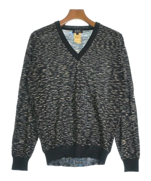 A.P.C. Sweaters Solid Color Striped Floral Print