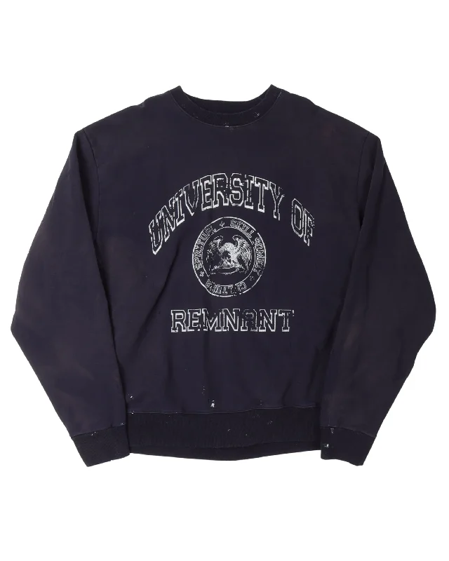 University of Remnant Sweatshirt Hoodie with Crew Neck Simple Timeless