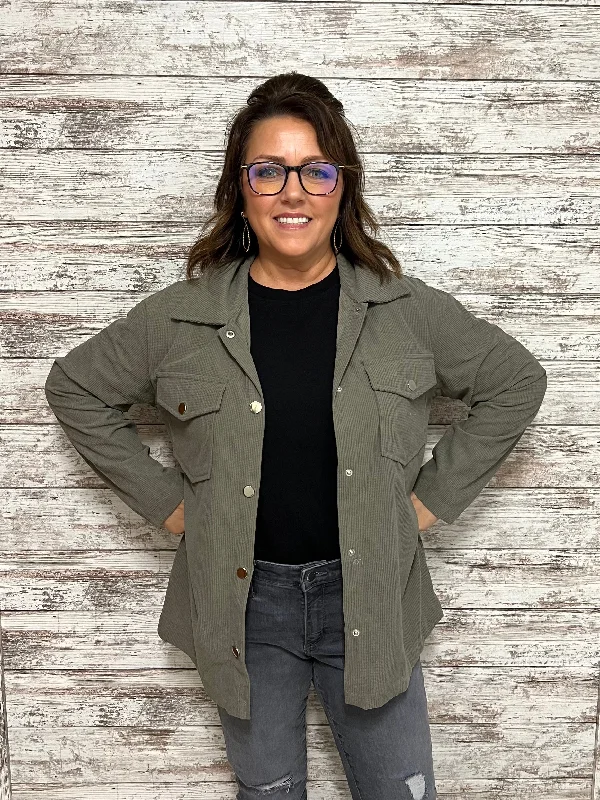 I Love That Olive Grey Button Down Jacket Herringbone Jacket Houndstooth Jacket Plaid Jacket