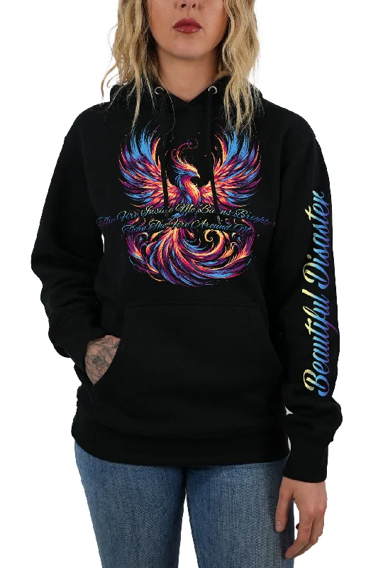 Phoenix 6 Pullover Hoodie Hoodie with Distressed Vintage Worn