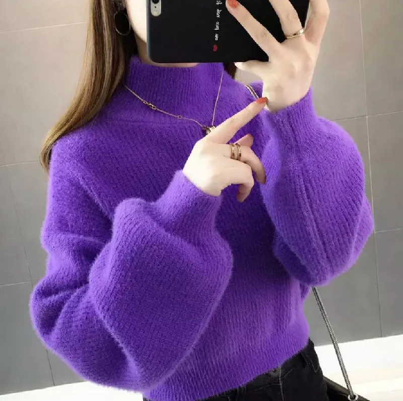 Women's Fashion Thick Mohair Sweaters Loose-fitting - WM0132 Stylish Fashionable Trendy