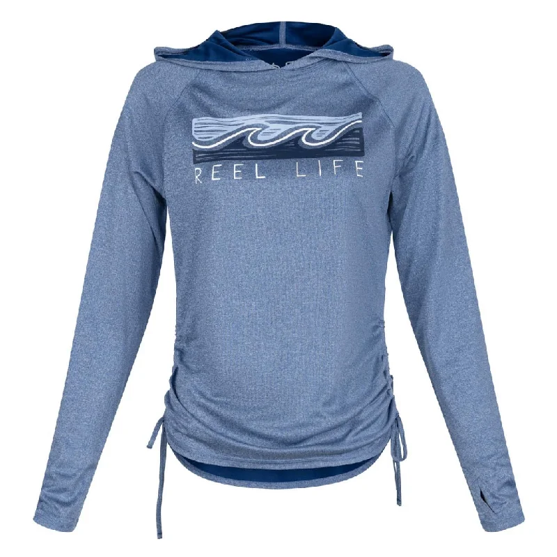 Driftwood Ruched UV Hoodie Hoodie with Color Block Contrast Stylish