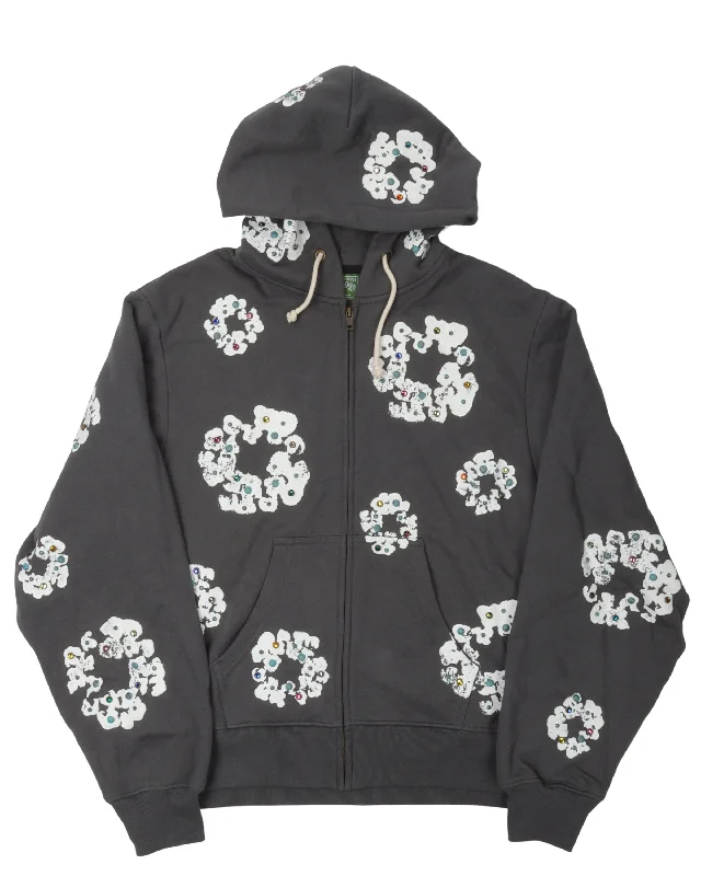 Swarovski Cotton Wreath Hoodie Hoodie with Print Artistic Unique