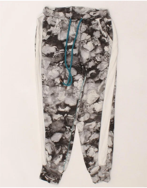 PAUL SMITH Womens Tracksuit Trousers Joggers UK 10 Small  Grey Floral Trousers versatile functional