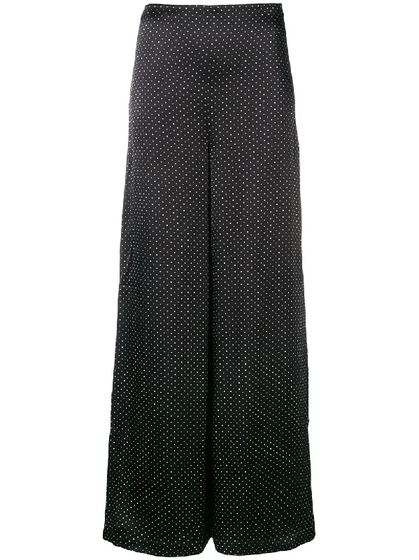 wide leg polka dot trousers Chinos Cotton Straight Leg
