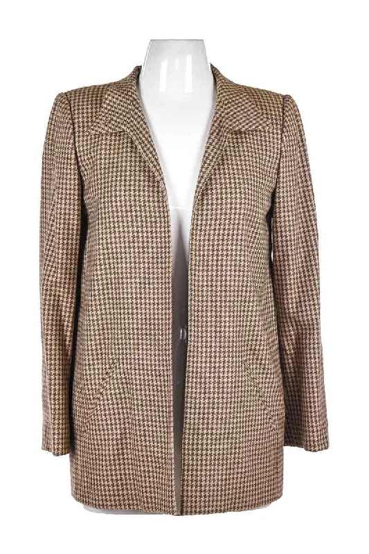 No Brand Jacket Notch Collar Jacket Peter Pan Collar Jacket Cowl Neck Jacket