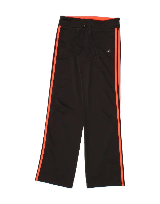 ADIDAS Womens Tracksuit Trousers UK 8/10 Small  Black Polyester Trousers Lace Delicate