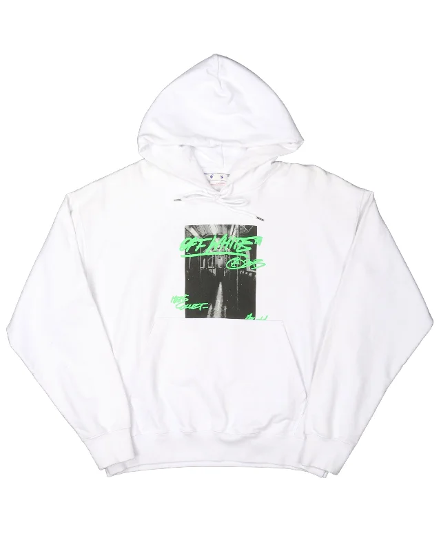 Train Cart Hoodie Hoodie with Button Placket Classic Preppy