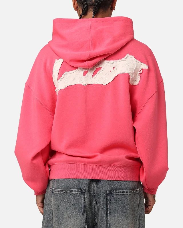 Loiter Chroma Premium Hoodie Pink Hoodie with Elastic Cuffs Stretchable Comfortable