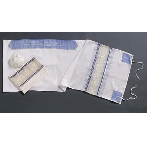 Blue Stripes Tallit For Women, Bat Mitzvah Tallit, Women's Tallis Prayer Shawl Casual Shawl with Fringes