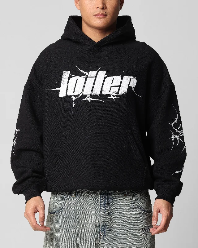 Loiter Neo Hoodie Black Hoodie with Velcro Closure Adjustable Secure