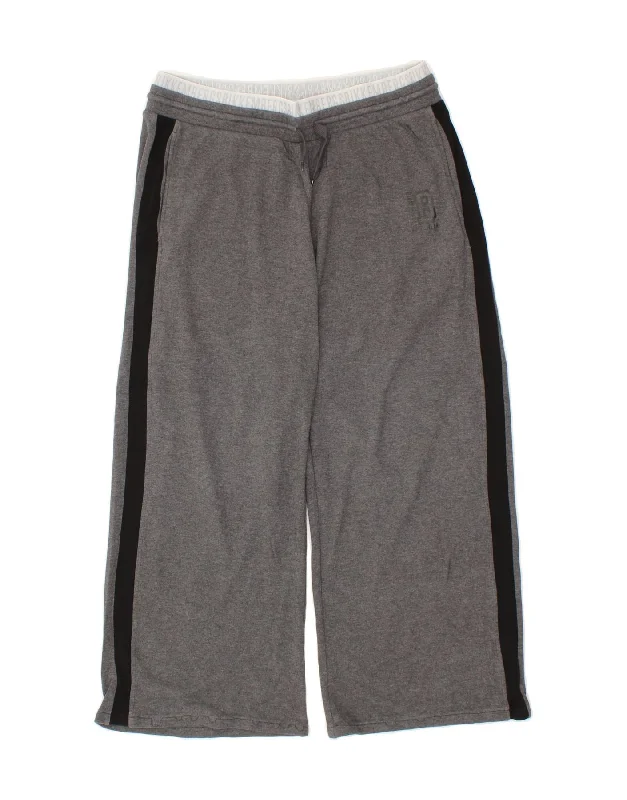 BIKKEMBERGS Womens Tracksuit Trousers Large  Grey Cotton Trousers Wedding White