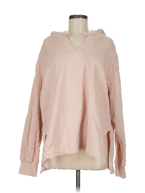 Pullover Hoodie Ribbed Crew Neck