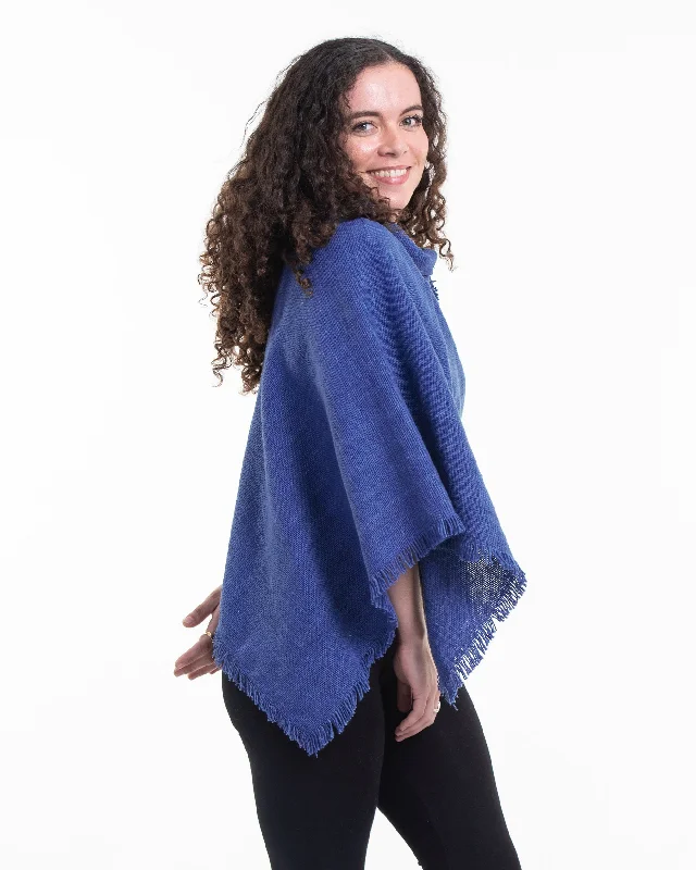 Hand Woven Cotton Shawl Scarf in Indigo Lightweight Silk Shawl