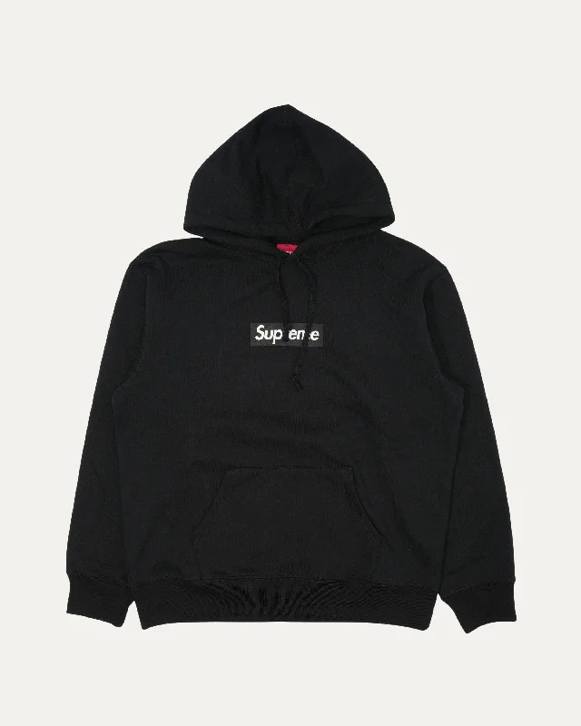 West Hollywood Box Logo Hoodie Hoodie with Applique Textured Unique