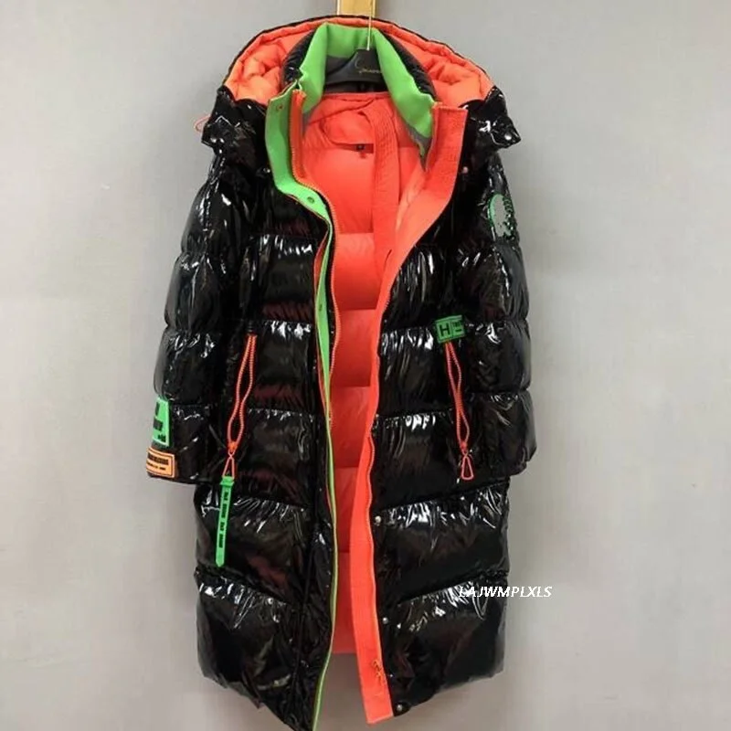 Women's Mid-Length Winter Padded Hooded Warm Jacket Satin Jacket Silk Jacket Chiffon Jacket