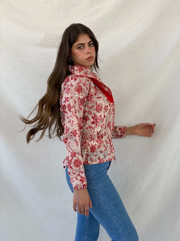 Adidas X Stella McCartney Floral Red Track Windbreaker Jacket - S Denim Jacket Leather Jacket Suede Jacket Adidas X Stella McCartney Floral Red Track Windbreaker Jacket - S Denim Jacket Leather Jacket Suede Jacket