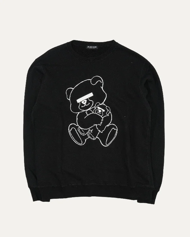 Bear Crewneck Sweatshirt Hoodie with Fur Luxurious Winter