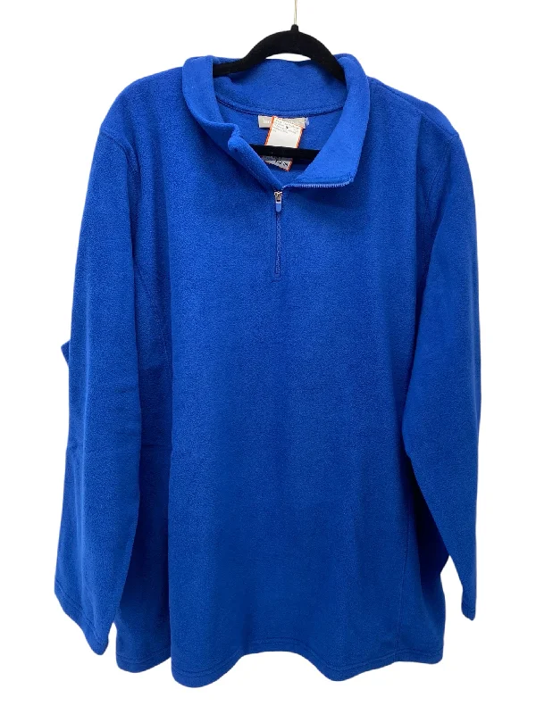Woman Within Women Size 26/28 Blue CD Athleisure Jacket Hooded Jacket Caped Jacket Shawl Collar Jacket