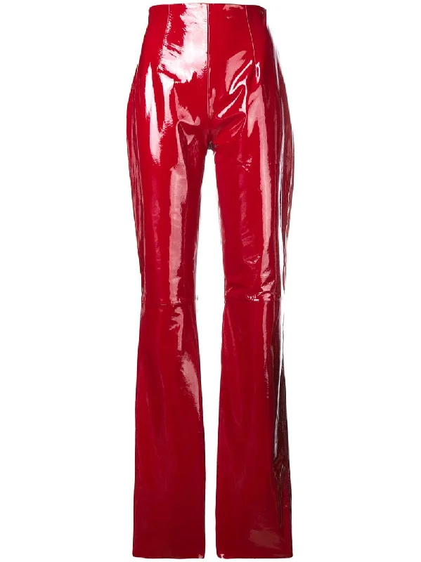 vinyl flared trousers Trousers Travel Practical