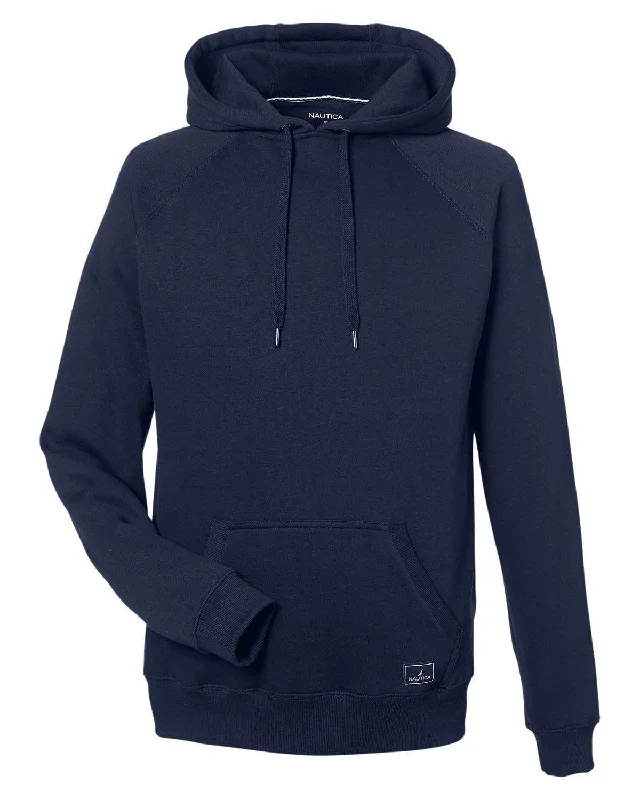 Nautica - Anchor Pullover Hooded Sweatshirt Keyhole Neck Pullover