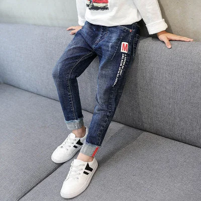 Kids Boys Jeans Baby Clothes Classic Pants Children Denim Clothing Boy Casual Bowboy Long Trousers  5-13Y Trousers Hiking Durable