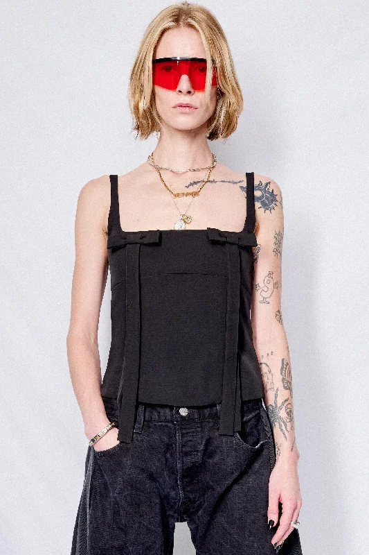 Black Teacup Tank strapless tank top