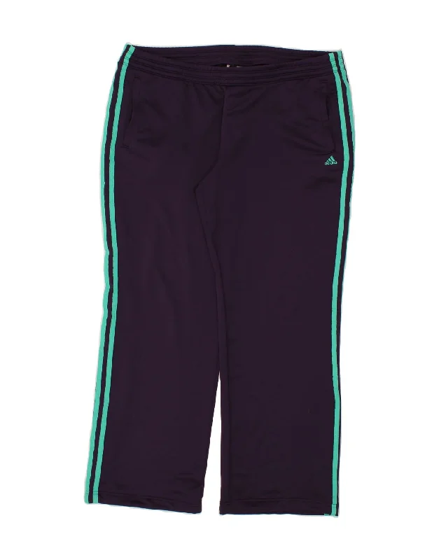 ADIDAS Womens Tracksuit Trousers UK 20/22 2XL  Purple Polyester Trousers Capri Summer